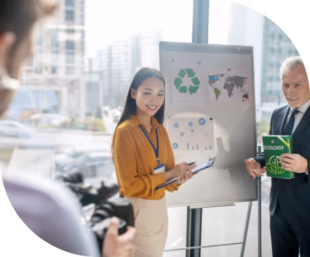 A sustainability lead reviewing product impact